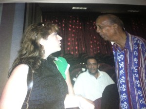 Hablando con Bebo antes de una rueda de prensa.